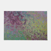 Paillasson Colorful Alcohol Ink, Green and Burgundy Abstract (Devant)