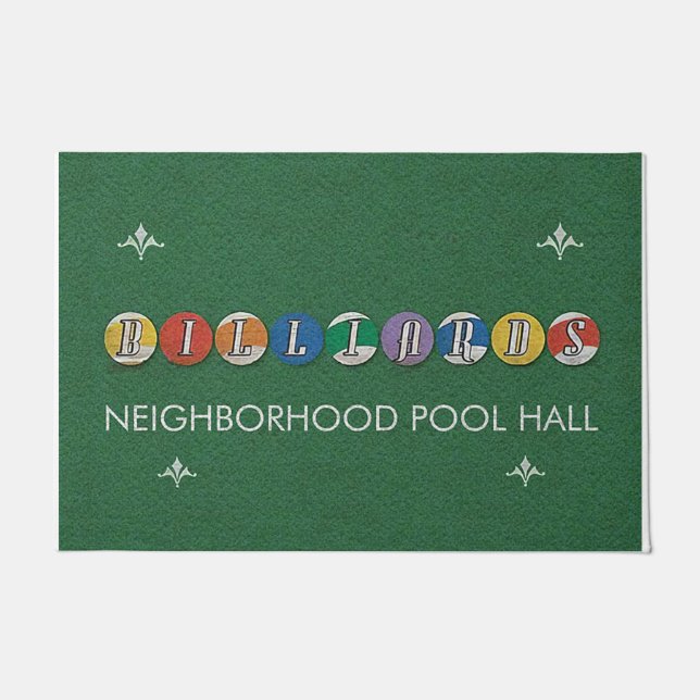 Paillasson Colorful Billiards Doormat, Pool Game (Devant)