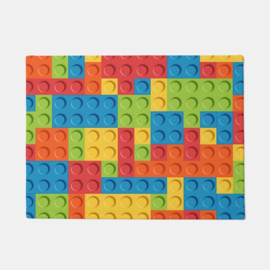 Paillasson Colorful bricks kids pattern (Devant)