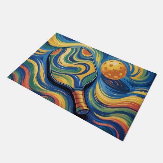 Paillasson Colorful Pickleball Paddle And Ball (Incliné)