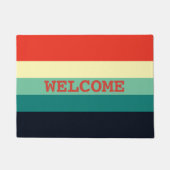 Paillasson Combo en cinq couleurs - bleu Aqua vert jaune roug (Devant)