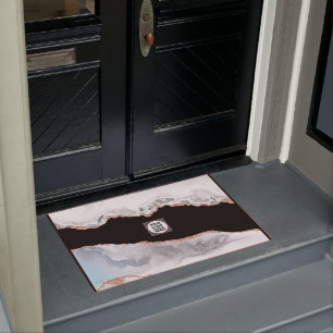 Paillasson Commerce de pierres d'agrafage d'or blanc et rose