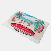 Paillasson Commission de Surf de Noël Hawaïen Mat de bienvenu (Incliné)