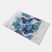 Paillasson Composition de papillons blancs et bleus (Incliné)