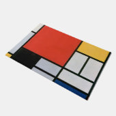 Paillasson Composition de Piet Mondrian Rouge Jaune Bleu Impr (Incliné)