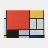 Paillasson Composition de Piet Mondrian Rouge Jaune Bleu Impr (Devant)