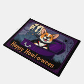Paillasson Comte Corgi Joyeux Howl-o-ween (Incliné)