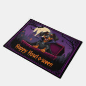 Paillasson Comte Joyeux Hurlement-o-ween Teckel (Incliné)