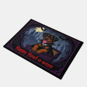 Paillasson Comte Rottweiler Joyeux Howl-o-ween (Incliné)