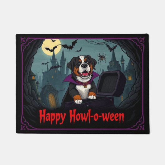 Paillasson Comte Saint Bernard Joyeux Hurlement-o-ween (Devant)