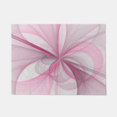 Paillasson Conception Abstraite de fractal rose pâle moderne (Devant)