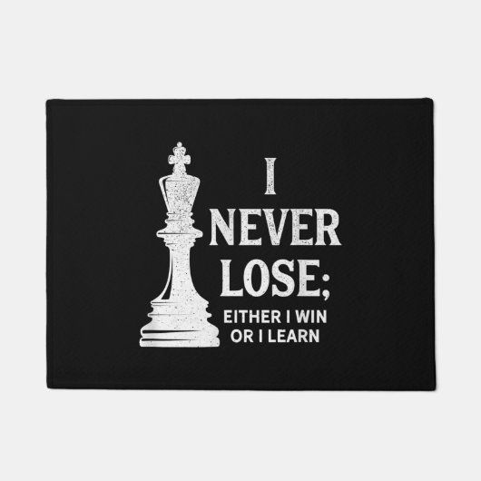 Paillasson Conception classique d'échecs, je ne perds jamais  (Devant)