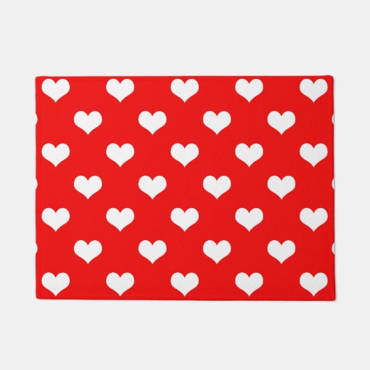 Paillasson Conception d'amour à cœur rouge (Devant)