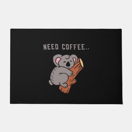 Paillasson Conception de café amusant (Devant)