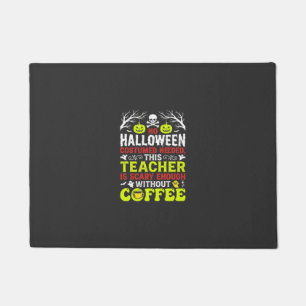 Paillasson Conception de café assez effrayante pour Halloween