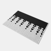 Paillasson Conception de carreaux franges noirs (Incliné)