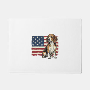 Paillasson Conception de chemise pour chien de drapeau patrio