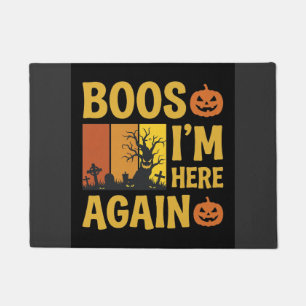 Paillasson Conception de cimetière rétro Boos d'Halloween, je