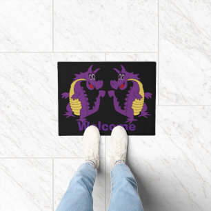 Paillasson Conception de dragon violet