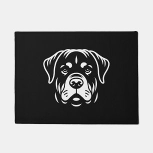 Paillasson Conception de face minimaliste Rottweiler - Gras
