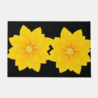 Paillasson Conception de la fleur 24" x 36" Porte Mat