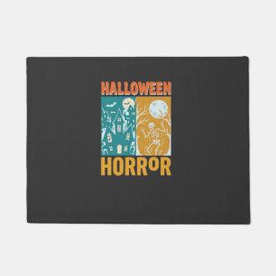 Paillasson Conception de maison hantée Halloween Lune squelet