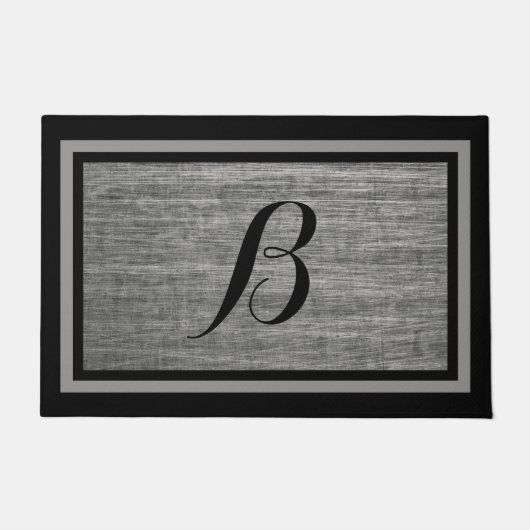 Paillasson Conception de monogramme personnalisé en acier à é (Devant)
