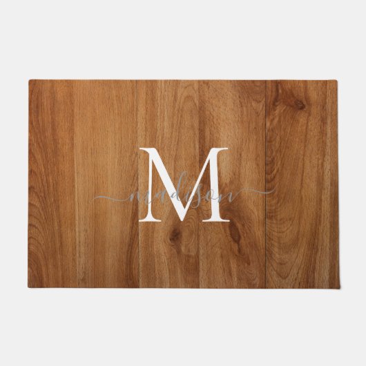Paillasson Conception de nom de monogramme élégant - Écriture (Devant)