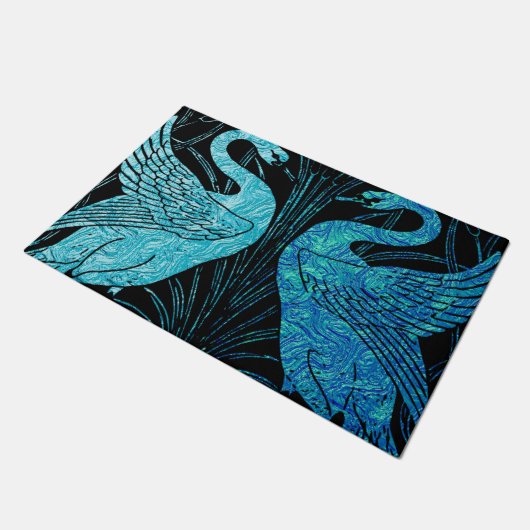 Paillasson conception de nouveau d'art élégant, sarcelle (Incliné)