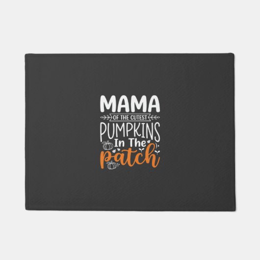 Paillasson Conception de patch de citrouilles maman Halloween (Devant)