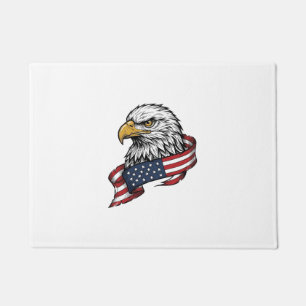 Paillasson Conception de T-shirt patriotique avec aigle gravé