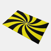 Paillasson Conception de tourbillon jaune et noir (Incliné)