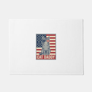 Paillasson Conception de vecteur de chat patriotique Cat Dadd