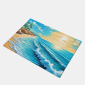 Paillasson Conception des vagues de plage éclairées (Incliné)