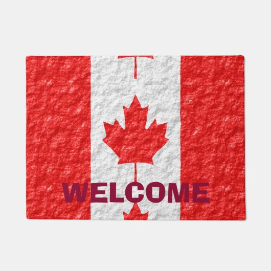 Paillasson Conception du drapeau canadien (Devant)