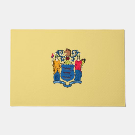 Paillasson Conception du drapeau de l'État du New Jersey (Devant)