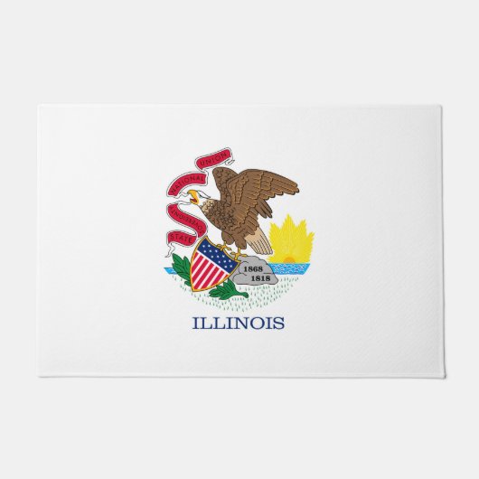 Paillasson Conception du drapeau de l'Illinois (Devant)