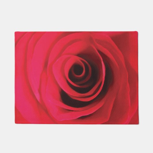 Paillasson Conception florale de rose rouge (Devant)
