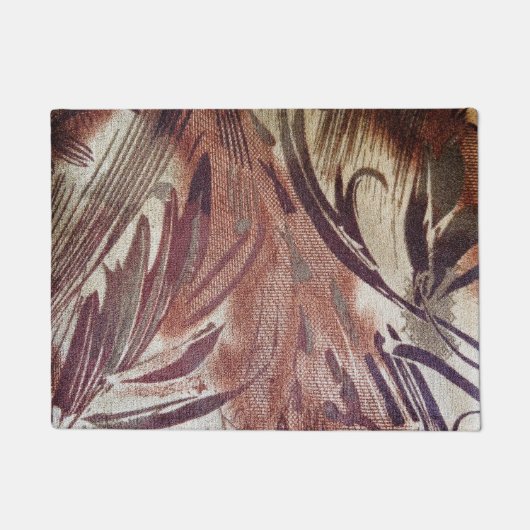 Paillasson Conception florale marron abstraite 2 (Devant)