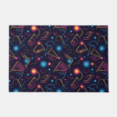 Paillasson conception géométrique de néon Abstrait (Devant)