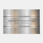 Paillasson Conception géométrique gris argent (Devant)