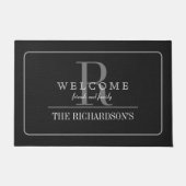 Paillasson Conception personnalisée en caoutchouc noir avec p (Devant)