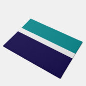Paillasson Conception turquoise de blocs de couleur bleu blan (Incliné)