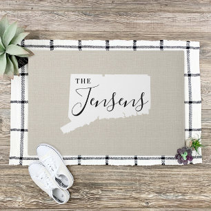 Paillasson Connticut Family Monogram State Doormat