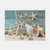 Paillasson Conque orientée Shell de plage, étoiles de mer et (Devant)