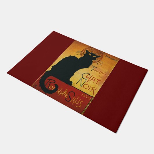 Paillasson Conversation Noir - Chat noir (Incliné)