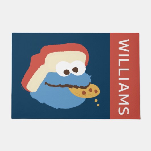 Paillasson Cookie Monster Camp Cookies | Ajouter Votre Nom (Devant)