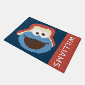 Paillasson Cookie Monster Woodland Face | Ajouter Votre Nom (Incliné)