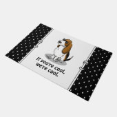 Paillasson Cool Basset Hound chien et lunettes de soleil (tri (Incliné)