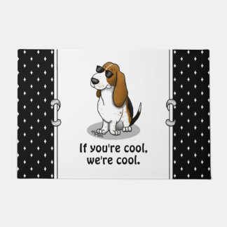 Paillasson Cool Basset Hound chien et lunettes de soleil (tri